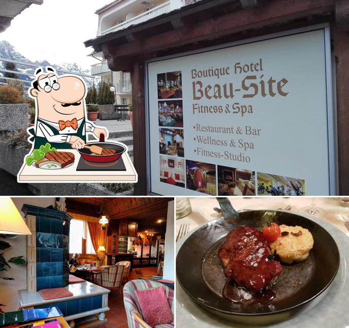 Prova i un pasto a base di carne a Beau-Site