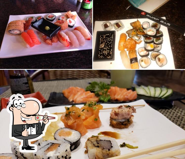 Peça diferentes opções de sushi