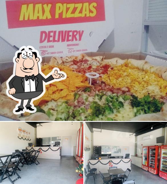 A imagem da interior e comida a Max Pizzas Costa e Silva