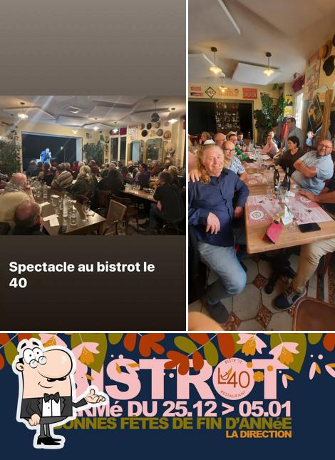 Installez-vous à l'une des tables de Bistrot Le 40 Restaurant