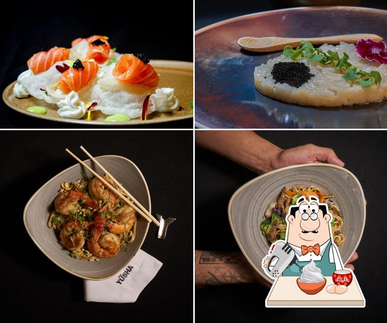 Yusha oferece uma variedade de sobremesas