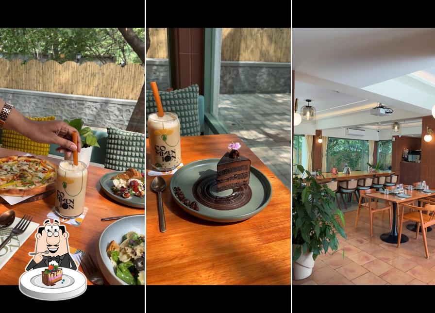 Chocolate cake at Communion Cafe Pune