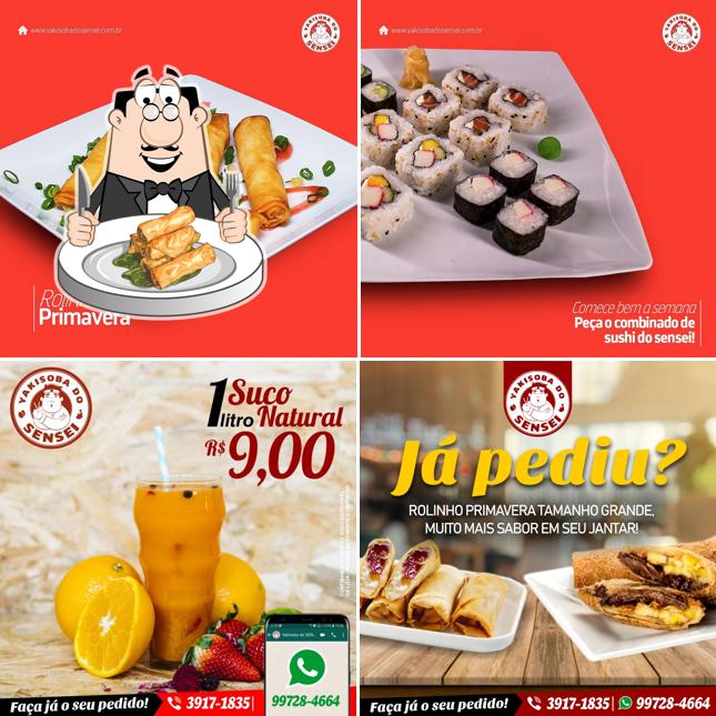 Rolinho primavera em Yakisoba do Sensei