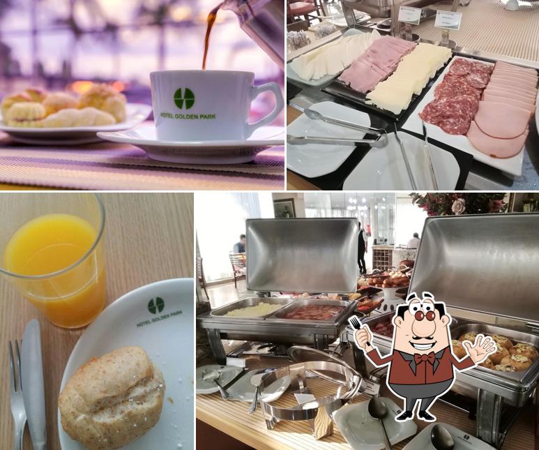 Platos en Hotel Golden Park Uberaba by Nacional Inn