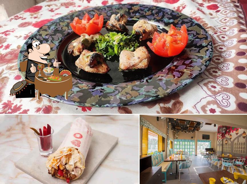 Among different things one can find food and interior at Marrakesh