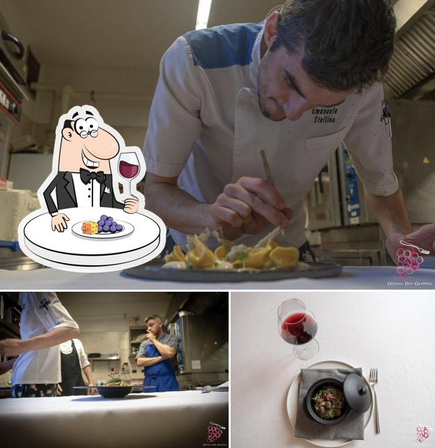 È gradevole prendersi un bicchiere di vino a Due grappoli