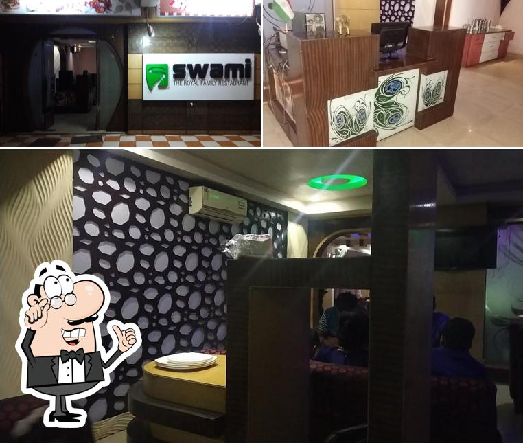 Take a seat at one of the tables at Swami