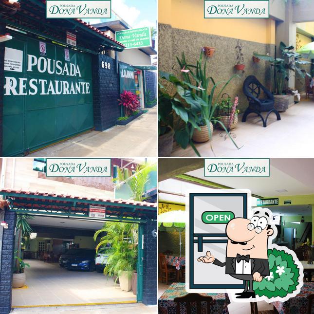 Desfrute da vista da área externa do Pousada e Restaurante Dona Vanda