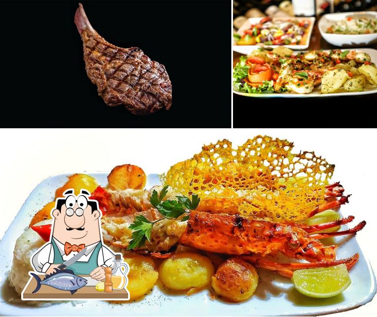 Salmão grelhado em Porterhouse Seafood & Steak EM BREVE