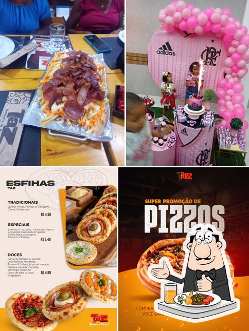 Platos en Taz Burger's