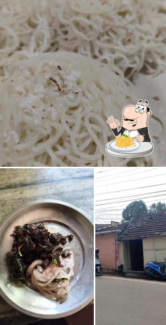 Spaghetti carbonara at Aswathy Restaurant