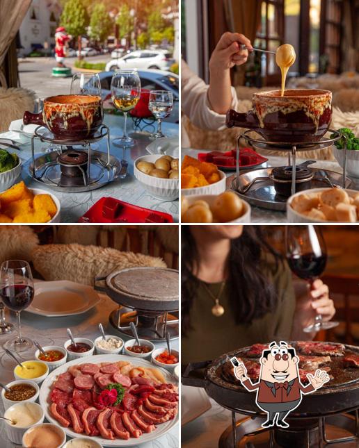 Comida em Alpine La Table: Fondue, Carnes, Risotos, Tábua de Frios, Vinhos, Gramado