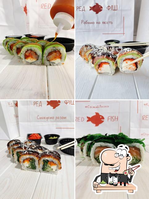 Les sushi sont disponibles à Sushi place Red fish