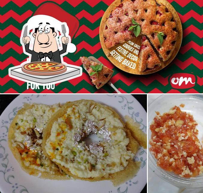 Get pizza at OM, Sweets & Snacks
