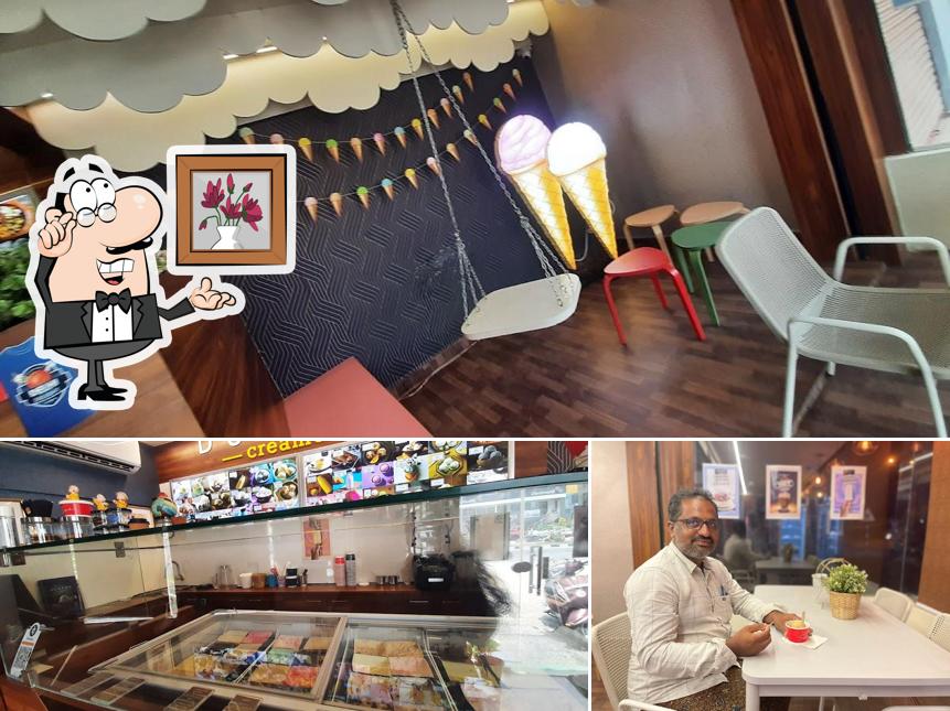 Take a seat at one of the tables at Dumont Creamery