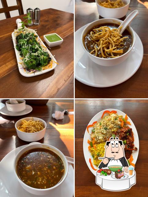 Hot and sour soup at Jash Cafe, Bar & Restaurant