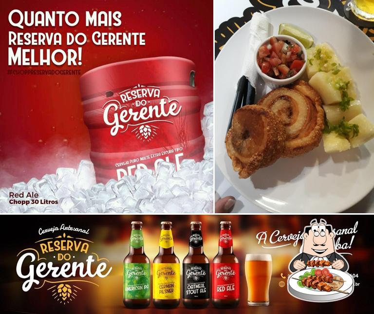 Entre diversos coisas, comida e cerveja podem ser encontrados no Reserva do Gerente