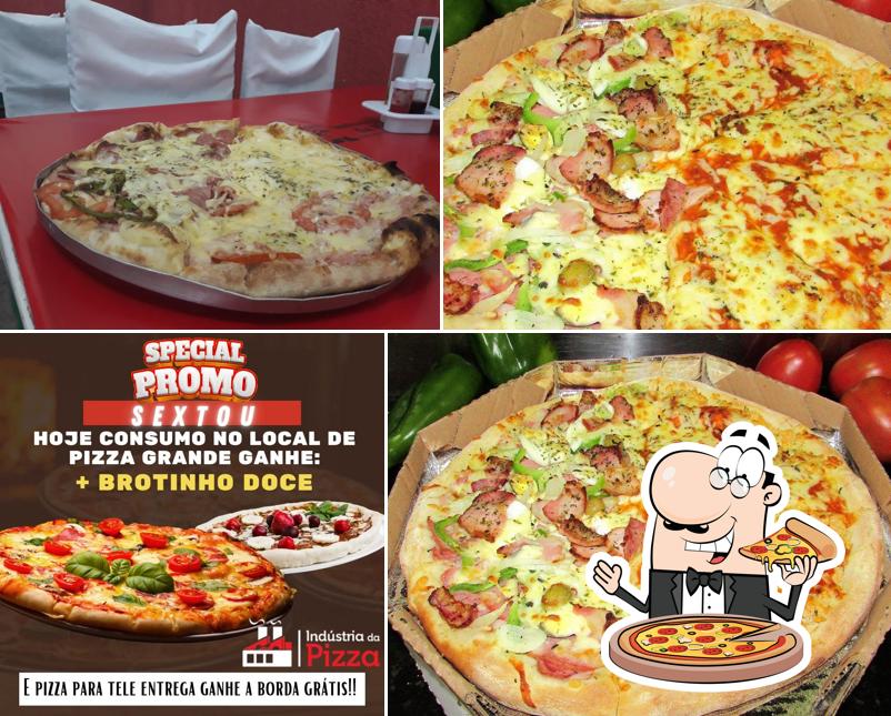 No Indústria da Pizza, você pode provar pizza