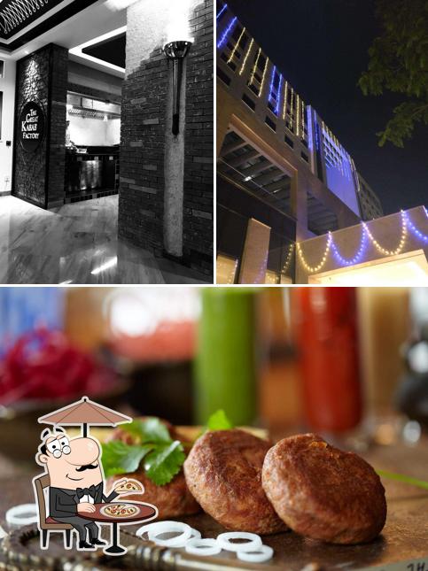 Among various things one can find exterior and food at THE GREAT KABAB FACTORY