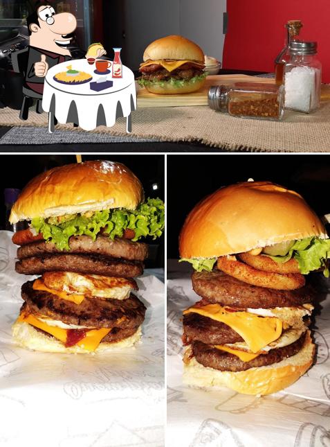 Consiga um hambúrguer no Caioba Pastéis, Hambúrgueres e Petiscos