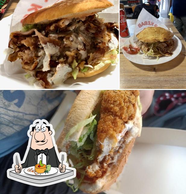 Panino con maiale stirato al Imbiss Route 66...pizza...kebab...grill