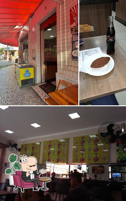 Esta é a imagem ilustrando interior e exterior no Lanches Verde Gaio