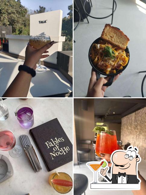 The restaurant's drink and food