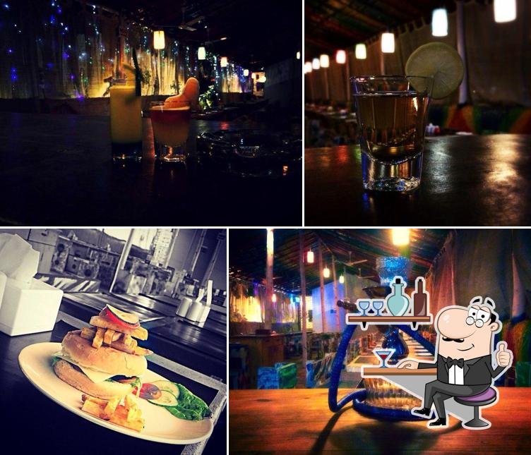 The interior of 4 Roads Multicuisine Restaurant & Bar