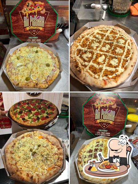 No AM PIZZARIA, você pode conseguir pizza