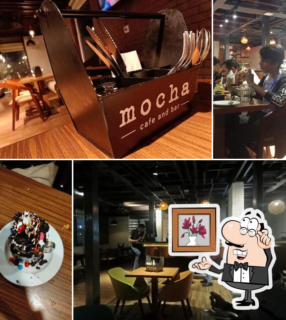 Take a seat at one of the tables at Mocha Café & Bar