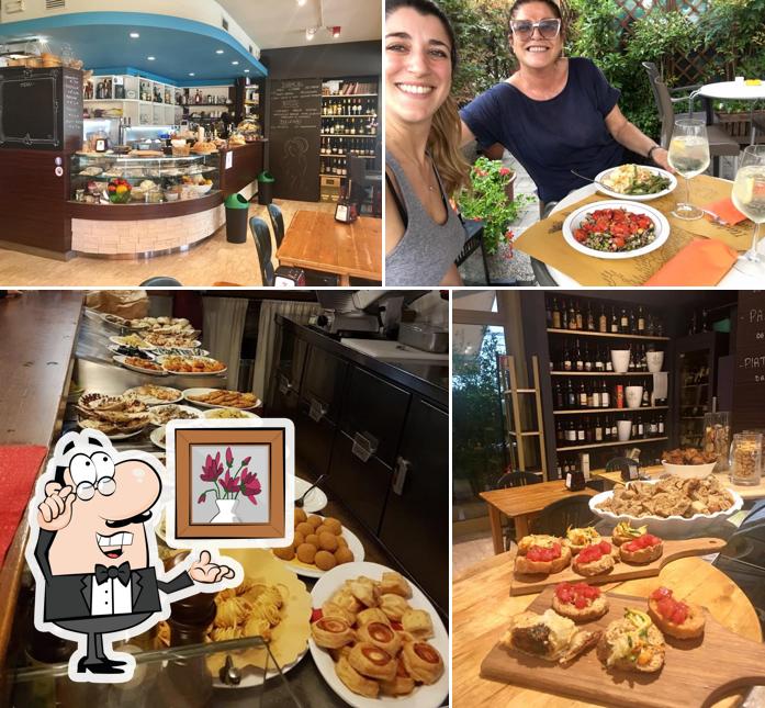 La interni e cibo del ristorante