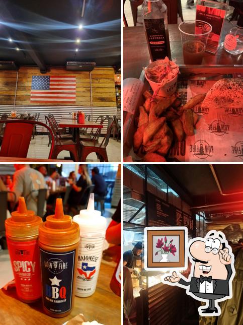O interior do Restaurante Americano Low Fire
