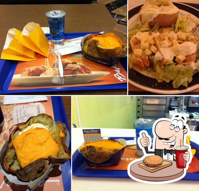 Consiga um hambúrguer no Baked Potato