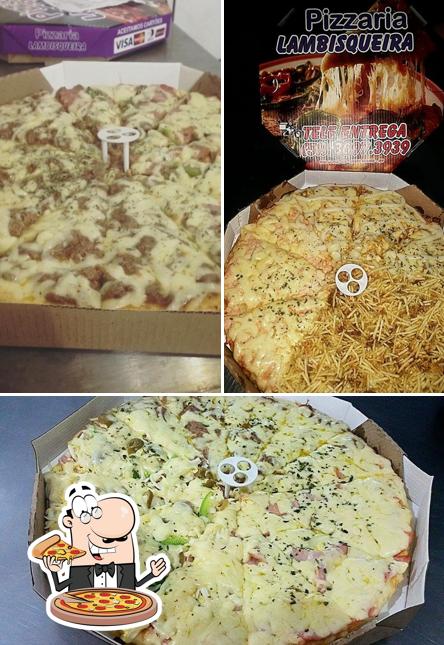 No Lambisqueira Pizzaria, você pode pedir pizza