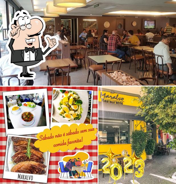 Sente em uma das mesas no Marajó