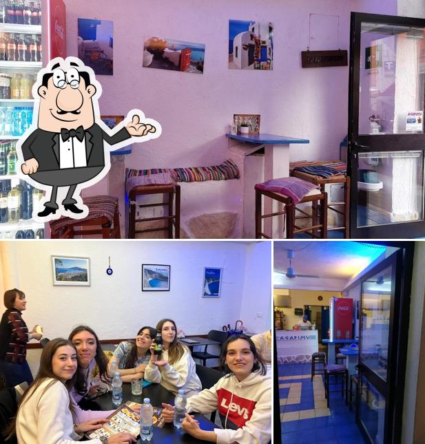 Gli interni di Agapimu - cucina greca