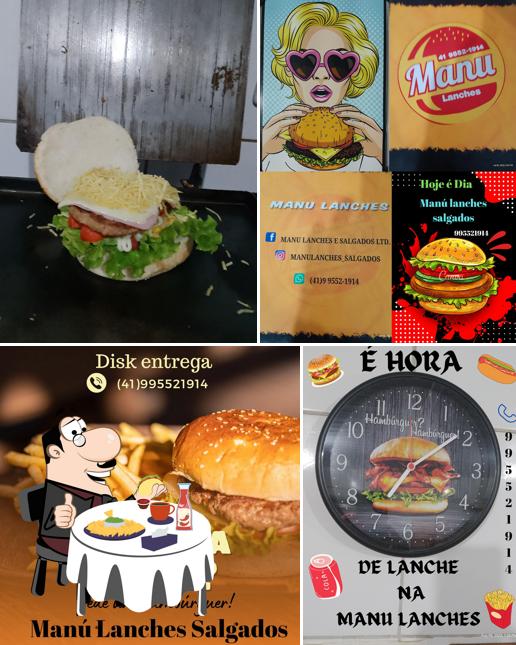 Os hambúrgueres do Manu lanches salgados e pastéis irão satisfazer diferentes gostos