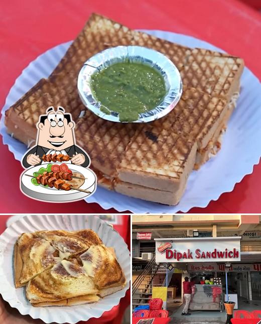 This is the image displaying food and interior at Deepak Sandwich