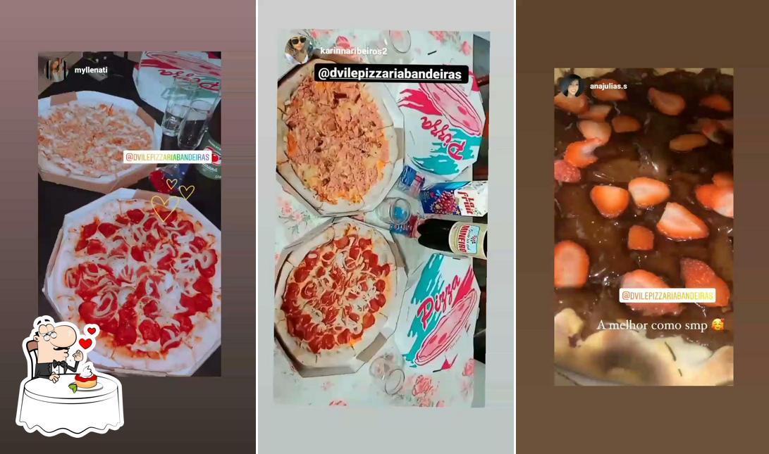Pizzaria Dville Bandeiras - Pizzas serve uma variedade de pratos doces