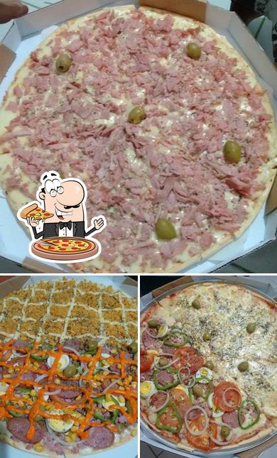 Peça diversos estilos de pizza