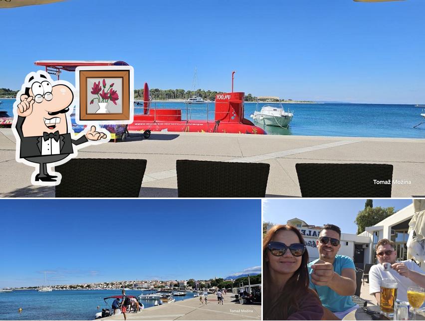 Tra le varie cose da Cocktail Bar Galeb si possono trovare la interni e esterno