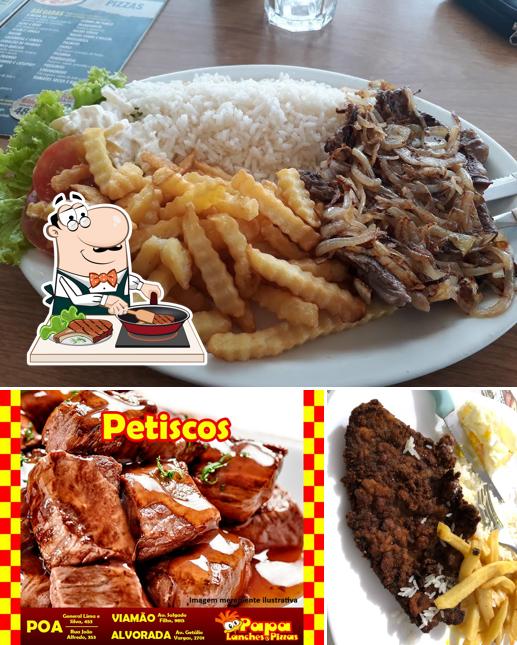 Peça refeições de carne no Papa Lanches E Pizzas Viamão