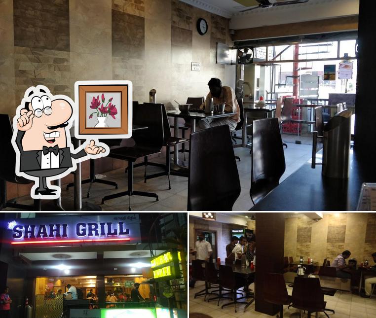 Take a seat at one of the tables at Shahi Grill