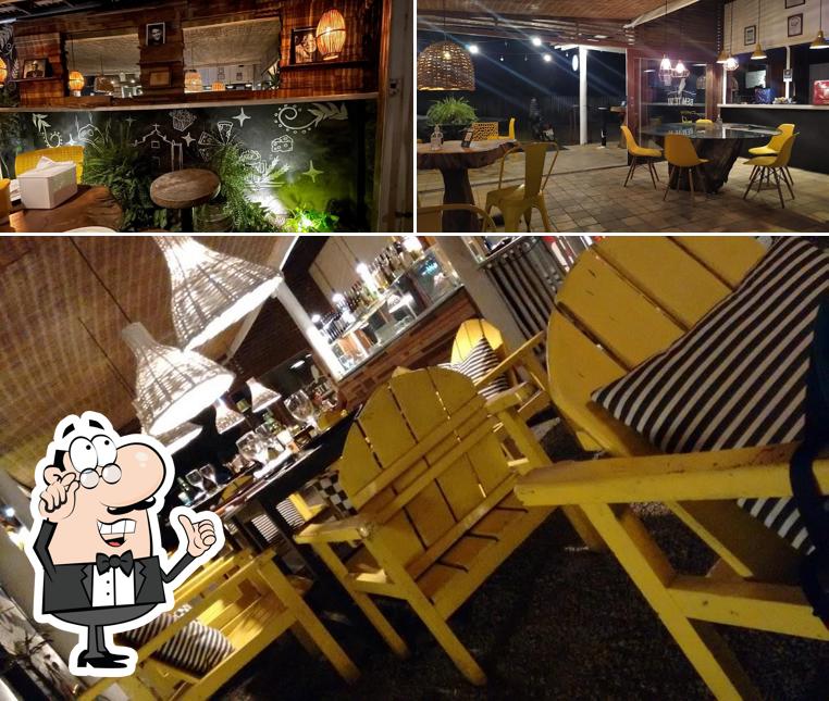 O interior do Pizzaria e Restaurante Bem Te Vi Trancoso