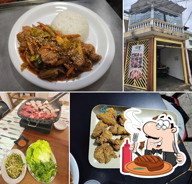 Escolha refeições de carne no MiBom Espetos & Korean Food