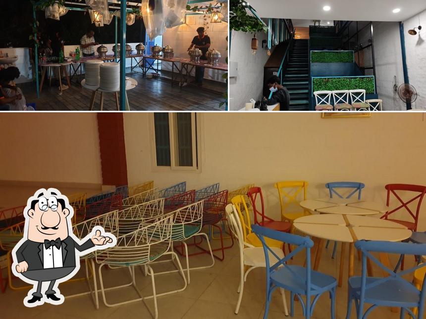 Take a seat at one of the tables at The #Box