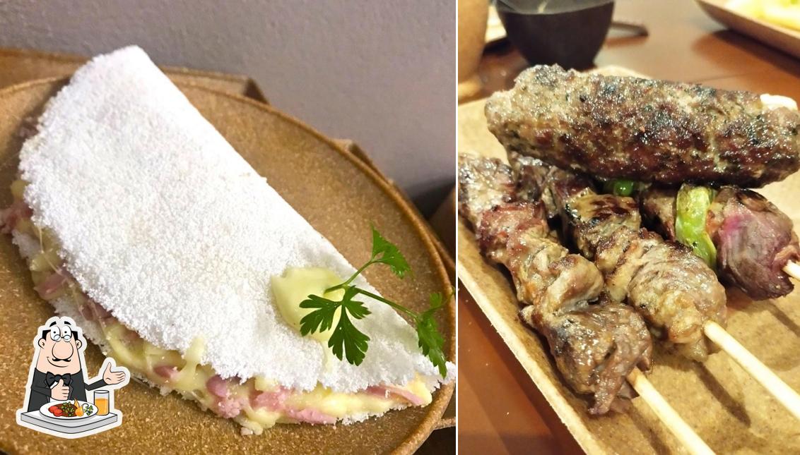 Platos en Raízes Tapiocaria E Espetaria