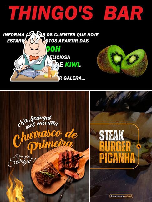 Salmão grelhado em Thingo's Bar