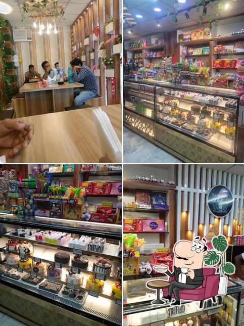 The interior of Mr Delight 24 Café & Bakery #Best Bakery and Cafe