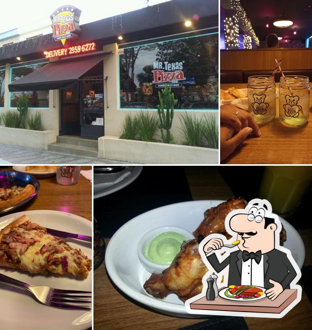 Comida em Mr. Texas Pizza